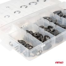 ΚΛΙΠΣ/ΑΣΦΑΛΕΙΕΣ ΕΞΩΤΕΡΙΚΕΣ E-CLIP ΜΕΤΑΛΛΙΚΑ ΣΕΤ ΔΙΑΦΟΡΑ ΜΕΓΕΘΗ AMIO - 300 τεμ. Auto Moto Tyres 