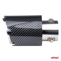 ΑΚΡΟ (ΜΠΟΥΚΑ) ΕΞΑΤΜΙΣΗΣ MT-028C AKR ΧΡΩΜΙΟ/CARBON Φ43>56 155x89mm AMIO - 1 ΤΕΜ. Auto Moto Tyres 