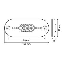 ΦΩΣ ΟΓΚΟΥ ΦΟΡΤΗΓΟΥ 24V 5LED 108x44mm ΛΕΥΚΟ ΑΔΙΑΒΡΟΧΟ LAMPA -1ΤΕΜ. Auto Moto Tyres 