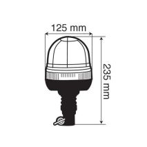 Φάρος με ελαστική βάση RH-3 12V/24V με DIN 125x235mm Auto Moto Tyres 