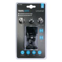 ΑΝΤΑΠΤΟΡΑΣ ΠΡΙΖΑΣ ΡΕΥΜΑΤΟΣ ΤΕΤΡΑΠΛΟΣ (EU-UK-AUS-USA) TRAVEL MATE ΤΑΞΙΔΙΟΥ ΕΩΣ 10Α LAMPA - 1 TEM. Auto Moto Tyres 