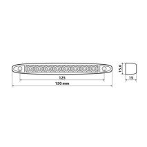 ΦΩΣ ΟΓΚΟΥ 8LED ΚΟΚΚΙΝΟ 12/24V 150mm ΑΔΙΑΒΡΟΧΟ 1ΤΕΜ. Auto Moto Tyres 