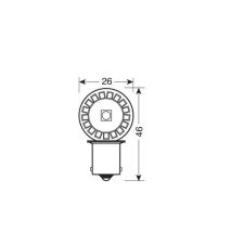 R5W 24V BA15s HYPER-LED18 ΠΟΡΤΟΚΑΛΙ 6SMDx3chips (ΜΟΝΟΠΟΛΙΚΟ-ΦΟΥΝΤΟΥΚΙ-) BLISTER 1ΤΕΜ. Auto Moto Tyres 