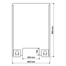 ΠΡΟΣΤΑΤΕΥΤΙΚΟ ΔΙΑΧΩΡΙΣΤΙΚΟ ΤΖΑΜΙ PLEXIGLASS 3mm 66x96cm ΜΕ ΤΡΥΠΑ ΚΑΙ ΒΑΣΕΙΣ ΣΤΗΡΙΞΗΣ ΑΛΟΥΜΙΝΙΟΥ Auto Moto Tyres 