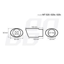 ΑΚΡΟ ΕΞΑΤΜΙΣΗΣ ΜΑΥΡΟ 165x86mm Φ37>54mm Auto Moto Tyres 