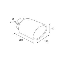ΑΚΡΟ (ΜΠΟΥΚΑ) ΕΞΑΤΜΙΣΗΣ ΟΒΑΛ TS-78 41>77mm (ΜΗΚΟΣ: 200mm / ΦΑΡΔΟΣ: 120mm ) LAMPA - 1 TEM. Auto Moto Tyres 