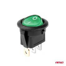 ΔΙΑΚΟΠΤΗΣ ON/OFF 3 ΕΠΑΦΩΝ 12/24V ΣΤΡΟΓΓΥΛΟΣ ΠΡΑΣΙΝΟΣ ΦΩΤΙΣΜΟΣ ΑΜΙΟ - 1 ΤΕΜ. Auto Moto Tyres 