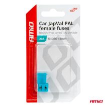 ΑΣΦΑΛΕΙΕΣ JapVal PAL ΜICRO 14mm ΘΗΛΥΚΕΣ 20A ΣΕ ΓΑΛΑΖΙΟ ΧΡΩΜΑ AMIO - 2 Τεμ. Auto Moto Tyres 