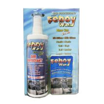 Γυαλιστικό Γαλάκτωμα Σπρέι Seboy Wax για Ταμπλό και Επιφάνειες από Πλαστικό, Βινύλ, Δέρμα, Λάστιχο με Σφουγγάρι Εφαρμογής 300 ml - 1 τεμ. Auto Moto Tyres 