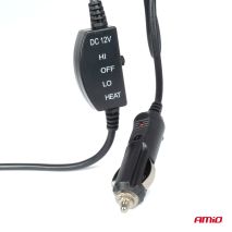 ΠΛΑΤΟΚΑΘΙΣΜΑ ΘΕΡΜΑΙΝΟΜΕΝΟ 12V 98x48cm ΑΦΡΩΔΕΣ ΥΛΙΚΟ ΚΑΙ ΥΦΑΣΜΑ ΜΑΥΡΟ AMIO - 1 τεμ. Auto Moto Tyres 