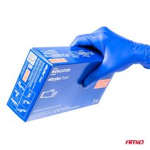 ΓΑΝΤΙΑ ΝΙΤΡΙΛΙΟΥ MERCATOR NITRYLEX BASIC ΣΕ ΜΠΛΕ ΧΡΩΜΑ MEDIUM (M) ΑΜΙΟ - 100 ΤΕΜ. Auto Moto Tyres 