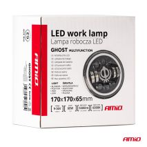 ΠΡΟΒΟΛΕΑΣ ΕΡΓΑΣΙΑΣ ΣΤΡΟΓΓΥΛΟΣ GHOST 5.500lm 9>36V 60W 6.000K Φ170x170x65mm 4 ΧΡΗΣΕΩΝ ΑΜΙΟ - 1 ΤΕΜ. Auto Moto Tyres 