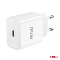 ΦΟΡΤΙΣΤΗΣ ΚΙΝΗΤΟY ΟΙΚΙΑΚΗ ΠΡΙΖΑ 1ΘΥΡΑ USB-C 20W 5V/3AQC ΛΕΥΚΟΣ  ΑΜΙΟ - 1 ΤΕΜ. Auto Moto Tyres 
