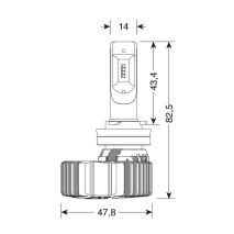 H8/H9/H11/H16 9-32V 6.500K 4.500lm 50W PGJ19-X HALO LED SERIE 4 FIT-MASTER ZES CHIPS 2ΤΕΜ. LED KIT Auto Moto Tyres 