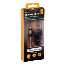 ΦΟΡΤΙΣΤΗΣ ΑΝΑΠΤΗΡΑ ΜΕ 2 USB ΚΑΙ ΚΑΛΩΔΙΟ ΦΟΡΤΙΣΗΣΚΑΙΣΥΓΧΡΟΝΙΣΜΟΥ 100cm APPLE LIGHTING KIT PRO 18W 12/24V Auto Moto Tyres 