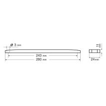 ΦΩΣ ΟΓΚΟΥ ΦΟΡΤΗΓΟΥ 12LED ΚΟΚΚΙΝΟ SMD 24V 280x24x11mm LAMPA - 1 Τεμ. Auto Moto Tyres 