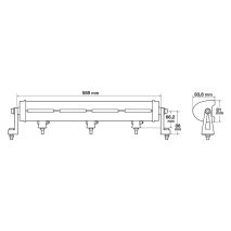 ΠΡΟΒΟΛΕΑΣ PLUTON 10>30V 72LED 120W 10.800lm 2 ΧΡΗΣΕΩΝ (ΚΑΡΦΙ LED & ΘΕΣΕΩΣ ΠΟΡΤΟΚΑΛΙ) 559x89cm 1ΤΕΜ. Auto Moto Tyres 