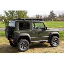 ΣΧΑΡΑ ΟΡΟΦΗΣ SEQUOIA ΜΑΥΡΗ ΑΛΟΥΜΙΝΙΟΥ ΟΛΟΚΛΗΡΩΜΕΝΗ ΜΕ ΠΟΔΙΑ 1642x1300x60mm ΓΙΑ SUZUKI JIMNY 2018+ MENABO - 1 ΤΕΜ. Auto Moto Tyres 