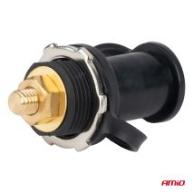 ΠΟΛΟΣ ΜΠΑΤΑΡΙΑΣ ΑΡΝΗΤΙΚΟΣ 3/8'' M10 max.48V 250A ΣΕ ΜΑΥΡΟ ΧΡΩΜΑ ΜΕ ΚΑΠΑΚΙ AMIO - 1 Τεμ. Auto Moto Tyres 
