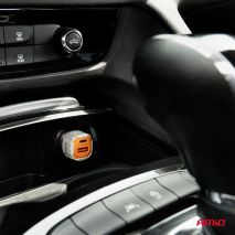 ΦΟΡΤΙΣΤΗΣ ΑΝΑΠΤΗΡΑ 12/24V ΜΕ 2 ΘΥΡΕΣ USB-C+USB 38W 5V/3AQC ΤΑΧΕΙΑΣ ΦΟΡΤΙΣΗΣ ΛΕΥΚΟΣ AMIO - 1 Τεμ. Auto Moto Tyres 