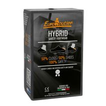 Πιστοποιημένα Παπούτσια Ασφαλείας Εργασίας Hybrid από την Euroroutier σε μέγεθος EU43/UK9 σε Μαύρο με Πράσινο Lime Χρώμα με Αναδιπλούμενη Φτέρνα για να Φοριούνται ως Παπούτσια ή ως Σαμπό Auto Moto Tyres 