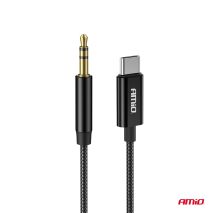ΚΑΛΩΔΙΟ ΣΥΝΔΕΣΗΣ ΑΝΤΑΠΤΟΡΑΣ ΑΠΟ USB-C ΣΕ AUX MINI JACK 3.5mm 1m AMIO - 1 Τεμ. Auto Moto Tyres 