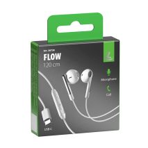 ΑΚΟΥΣΤΙΚΑ ΜΕ ΜΙΚΡΟΦΩΝΟ FLOW JACK ΛΕΥΚΟ ΧΡΩΜΑ ΜΕ ΚΑΛΩΔΙΟ TYPE-C 120cm LAMPA - 1 ΤΕΜ. Auto Moto Tyres 