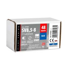 ΛΑΜΠΑΚΙ ΠΛΑΦΟΝΙΕΡΑΣ 24/28V 11x43mm 48lm 12xSMD LED ΜΠΛΕ ΔΙΠΛΗΣ ΠΟΛΙΚΟΤΗΤΑΣ LAMPA - 20 ΤΕΜ. Auto Moto Tyres 