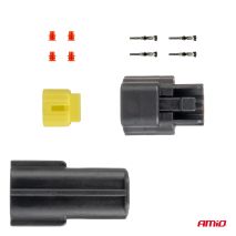ΦΙΣΑ ΣΥΝΔΕΣΗΣ ΜΕ ΥΠΟΔΟΧΗ 2 PIN Φ2,2mm ΑΔΙΑΒΡΟΧΗ AMIO - 1 τεμ. Auto Moto Tyres 