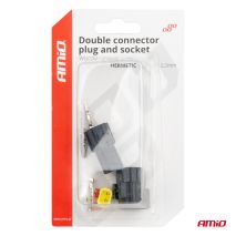 ΦΙΣΑ ΣΥΝΔΕΣΗΣ ΜΕ ΥΠΟΔΟΧΗ 2 PIN Φ2,2mm ΑΔΙΑΒΡΟΧΗ AMIO - 1 τεμ. Auto Moto Tyres 
