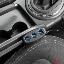 ΑΝΤΑΠΤΟΡΑΣ ΑΝΑΠΤΗΡΑ 12/24V 100W ΜΑΥΡΟΣ/3 ΘΕΣΕΙΣ/2xUSB-A /ΚΟΥΜΠΙ ON-OFF/ΚΑΛΩΔΙΟ 70cm AMIO - 1 Τεμ. Auto Moto Tyres 