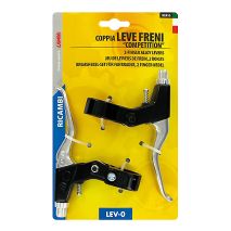 ΜΑΝΕΤΕΣ ΦΡΕΝΩΝ ΠΟΔΗΛΑΤΟΥ ΑΛΟΥΜΙΝΙΟΥ 2 ΔΑΚΤΥΛΩΝ ΜΕ ΡΕΓΟΥΛΑΤΟΡΟ (CITY/MTB) LEV-0 ΜΑΥΡΕΣ/ΑΣΗΜΙ 2ΤΕΜ. Auto Moto Tyres 