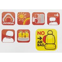 Καλύμματα Καθισμάτων Starline υψηλής ποιότητας ζακάρ Ανθρακί set Auto Moto Tyres 