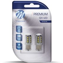 P21W 12V BA15s LED 18xSMD5730 PREMIUM ΛΕΥΚΟ (ΜΟΝΟΠΟΛΙΚΟ) BLISTER 2ΤΕΜ. M-TECH Auto Moto Tyres 