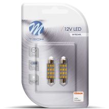 ΛΑΜΠΑΚΙΑ ΠΛΑΦΟΝΙΕΡΑΣ C5W/C10W 12V SV8.5 41mm 1,5W 12xSMD2835 LED OSRAM ΛΕΥΚΟ  BLISTER 2ΤΕΜ. M-TECH Auto Moto Tyres 