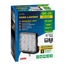 ΠΡΟΒΟΛΕΑΣ WL-26 16LED 48W 3300lm 10-30V 110x110x44 mm 3 ΘΕΣΕΩΝ ΜΕ ΦΩΣ ΔΙΑΘΛΑΣΗΣ -1ΤΕΜ. Auto Moto Tyres 