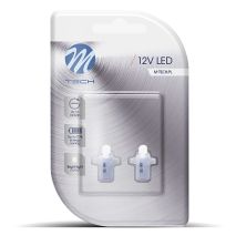 BAX 12V B8,3d 0,2W LED 1xFLUX 5mm ΛΕΥΚΟ BLISTER 2ΤΕΜ. M-TECH Auto Moto Tyres 