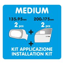 ΦΙΛΜ ΑΠΩΘΗΤΙΚΟ ΒΡΟΧΗΣ ΑΝΤΙΘΑΜΒΩΤΙΚΟ ΓΙΑ ΠΑΡΑΘΥΡΟ ΚΑΙ ΚΑΘΡΕΠΤΗ MEDIUM 2x (135x95mm) ΚΑΙ 2x (200x175mm) - 4 ΤΕΜ. Auto Moto Tyres 
