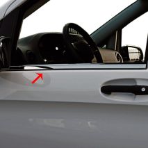 ΤΡΙΜ ΜΑΡΚΕ ΠΑΡΑΘΥΡΩΝ ΑΥΤΟΚΟΛΛΗΤΑ ΧΡΩΜΙΟ ΜΕΤΑΛΛΙΚΑ ΓΙΑ MERCEDES VITO W447 2014+ - 1 ΤΕΜ Auto Moto Tyres 