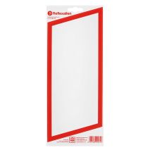 ΑΝΑΚΛΑΣΤΙΚΟ ΑΥΤΟΚΟΛΛΗΤΟ ΛΕΥΚΟ ΜΕ ΚΟΚΚΙΝΟ ΠΕΡΙΓΡΑΜΜΑ 120x307mm - 1 ΤΕΜ. Auto Moto Tyres 