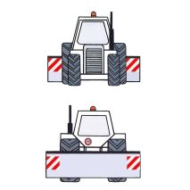 ΑΝΑΚΛΑΣΤΙΚΟ ΣΗΜΑ ΣΕ ΠΑΝΕΛ ΓΑΛΒΑΝΙΣΜΕΝΟΥ ΧΑΛΥΒΑ ΛΕΥΚΟ/ΚΟΚΚΙΝΟ DIN11030 423x423mm LAMPA - 1 ΤΕΜ Auto Moto Tyres 