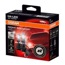 ΛΑΜΠΕΣ LED H4 12V 27/23W P43t 6.000K 1650/1000lm NIGHT BREAKER LED OSRAM LAMPA - 2 TEM. Auto Moto Tyres 