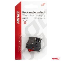 ΔΙΑΚΟΠΤΗΣ ON/OFF 12/24V 4 ΕΠΑΦΩΝ ΟΡΘΟΓΩΝΙΟΣ ΚΟΚΚΙΝΟΣ ΦΩΤΙΣΜΟΣ ΑΜΙΟ - 1 ΤΕΜ. Auto Moto Tyres 