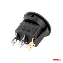 ΔΙΑΚΟΠΤΗΣ ON/OFF 3 ΕΠΑΦΩΝ 12/24V 20A ΣΤΡΟΓΓΥΛΟΣ ΜΕ ΚΙΤΡΙΝΟ ΦΩΤΙΣΜΟ  ΑΜΙΟ - 1 ΤΕΜ. Auto Moto Tyres 