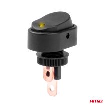 ΔΙΑΚΟΠΤΗΣ ON/OFF 3 ΕΠΑΦΩΝ ΜΕ LED ΚΙΤΡΙΝΟ 12/24V Φ12mm 30A ΜΕ ΣΠΕΙΡΩΜΑ ΟΒΑΛ ΑΜΙΟ - 1 ΤΕΜ. Auto Moto Tyres 
