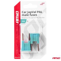 ΑΣΦΑΛΕΙΕΣ JapVal PAL O ΑΡΣΕΝΙΚΕΣ 20A ΣΕ ΓΑΛΑΖΙΟ ΧΡΩΜΑ AMIO - 2 Τεμ. Auto Moto Tyres 