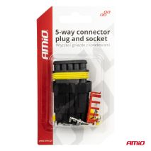ΣΥΝΔΕΣΜΟΣ ΚΑΛΩΔΙΩΝ ΜΕ ΑΡΣΕΝΙΚΗ & ΘΗΛΥΚΗ ΦΙΣΑ ΣΥΝΔΕΣΗΣ 5PIN ΑΔΙΑΒΡΟΧΟΣ IP67 ΑΜΙΟ - 1 ΤΕΜ. Auto Moto Tyres 