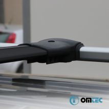 ΜΠΑΡΕΣ ΟΡΟΦΗΣ ΓΙΑ ΧΑΜΗΛΕΣ ΑΛΟΥΜΙΝΙΟΥ ΜΑΥΡΕΣ ΜΕ ΚΛΕΙΔΙ DACIA DUSTER 2014-2017 OMTEC - 2 τεμ. Auto Moto Tyres 