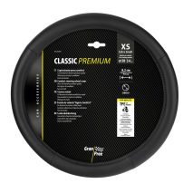 ΚΑΛΥΜΜΑ ΤΙΜΟΝΙΟΥ 30-34CM ΔΕΡΜΑ SKEENTEX ΜΑΥΡΟ CLASSIC PREMIUM GRAN PREE LAMPA - 1 ΤΕΜ. Auto Moto Tyres 