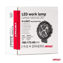 ΠΡΟΒΟΛΕΑΣ ΕΡΓΑΣΙΑΣ ΣΤΡΟΓΓΥΛΟΣ X-LIGHT 5.500lm 9>36V 60W 6.000K 9 led Φ170x170x65mm 4 ΧΡΗΣΕΩΝ ΑΜΙΟ - 1 ΤΕΜ. Auto Moto Tyres 